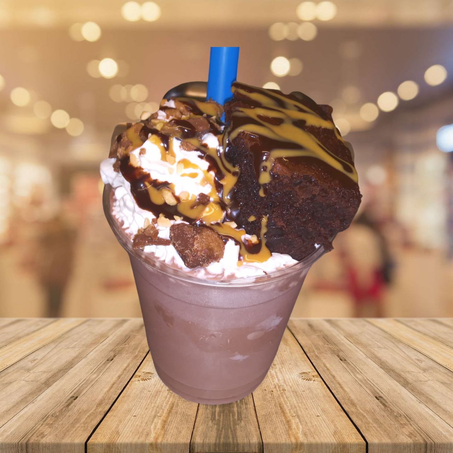 Peanut butter chocolate milkshake